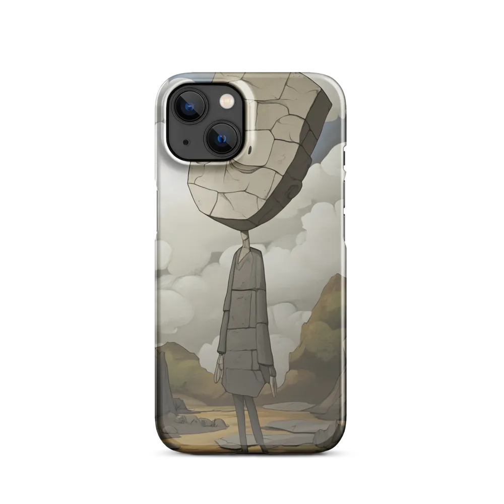 Whimsical Stone Figure in a Rocky Landscape | Phone Case |  13 | Snap Case | Glossy