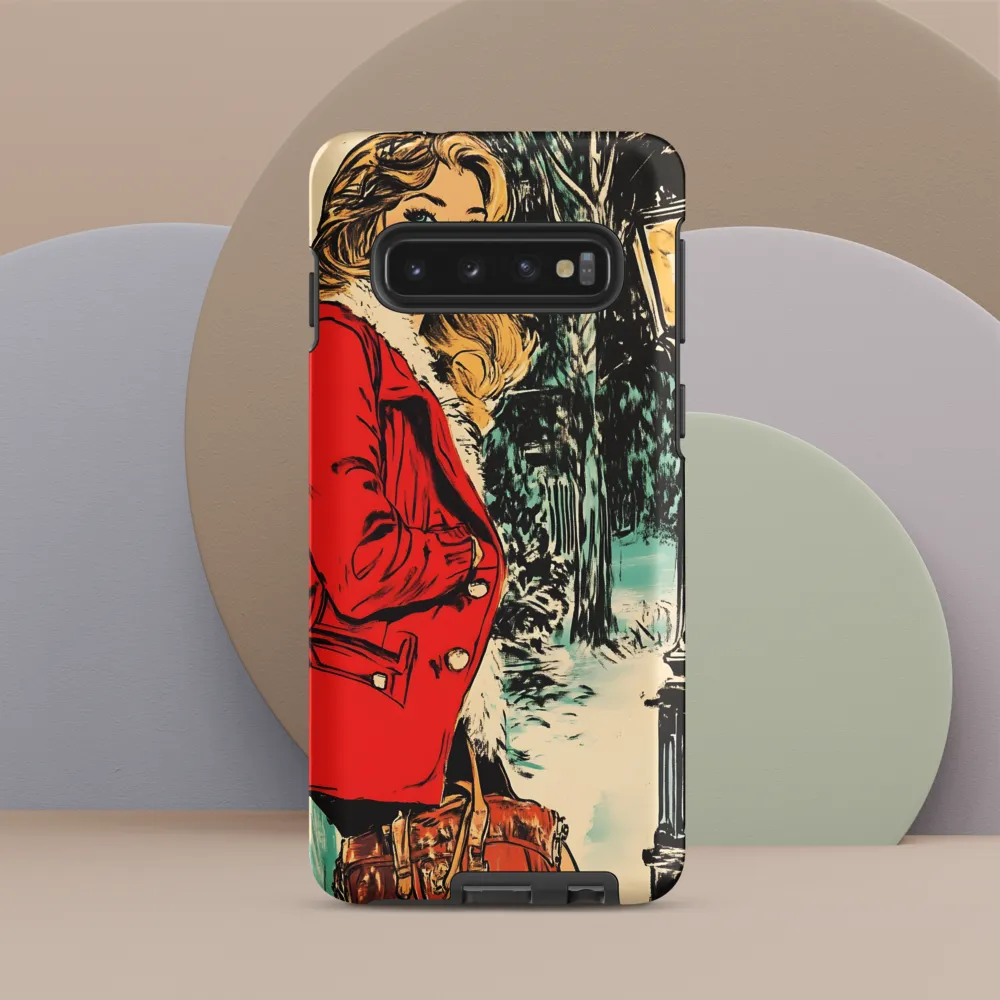 Winter Glamour in Red | Phone Case |  S10 | Tough Case | Matte