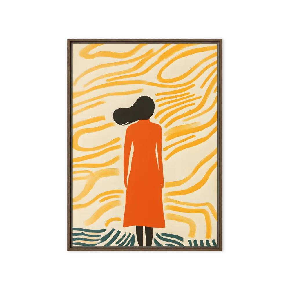 Connection to Serenity | Canvas with Brown Frame | 20″×28″