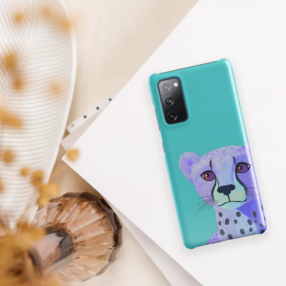 Lavender Cheetah on Turquoise