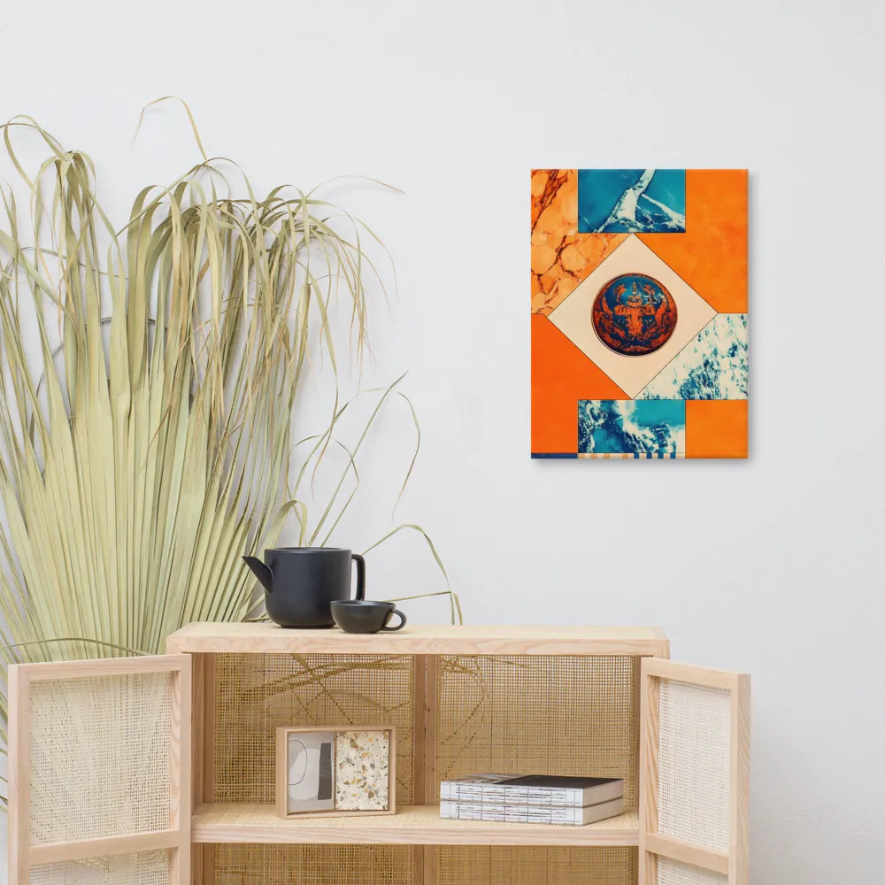 Harmonious Encounters: Abstract Geometry | Canvas | 18″×24″