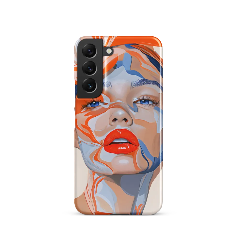 Chromatic Veils — Portrait in Orange and Blue