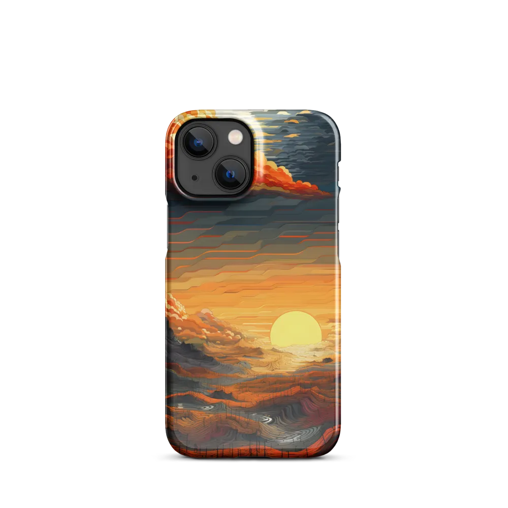 Ethereal Sunset: A Serene Landscape in Flowing Forms