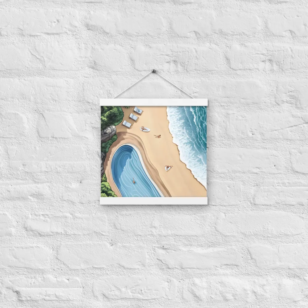 Serenity by the Shore | Poster With White Wood Hanger | 12″×12″