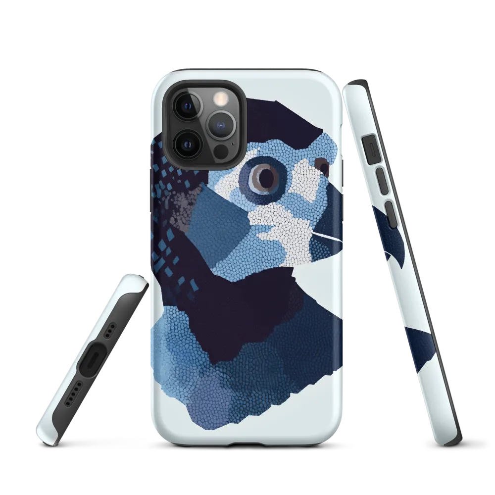 Abstract Avian Portrait in Blue