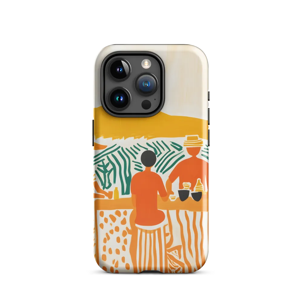 Summer Vibes: Café Conversations | Phone Case |  15 Pro | Tough Case | Glossy
