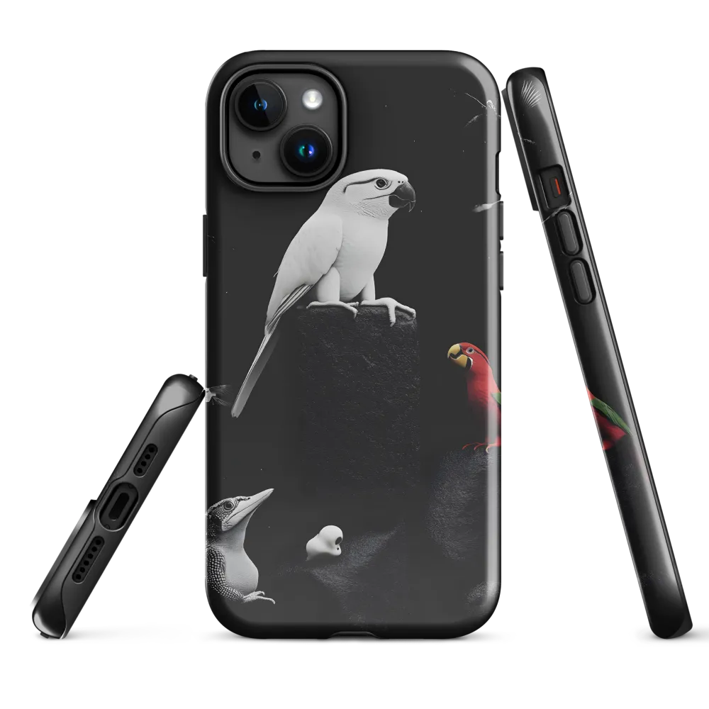 Harmony in Monochrome: A Surreal Assembly of Nature | Phone Case |  15 Plus | Tough Case | Glossy