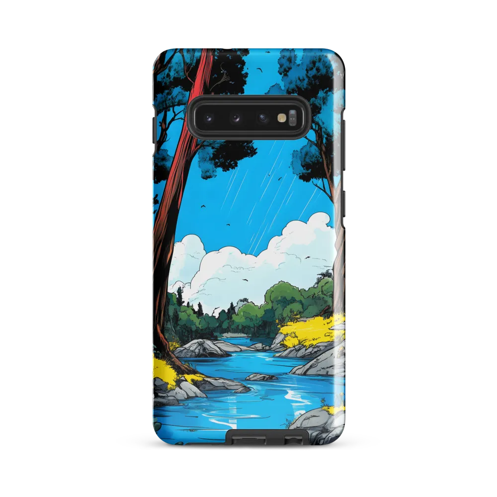 Tranquil River in a Comic Landscape | Phone Case |  S10 Plus | Tough Case | Glossy