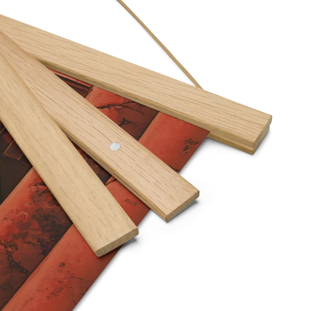 Defiant Echoes of Ruin | Poster With Oak Wood Hanger | 18″×18″