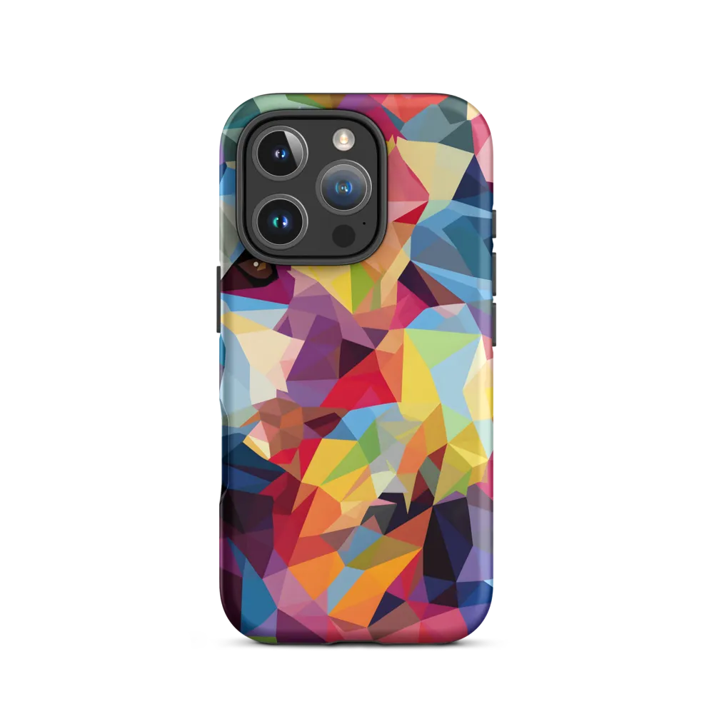 Playful Geometry: The Bear's Face | Phone Case |  16 Pro | Tough Case | Matte