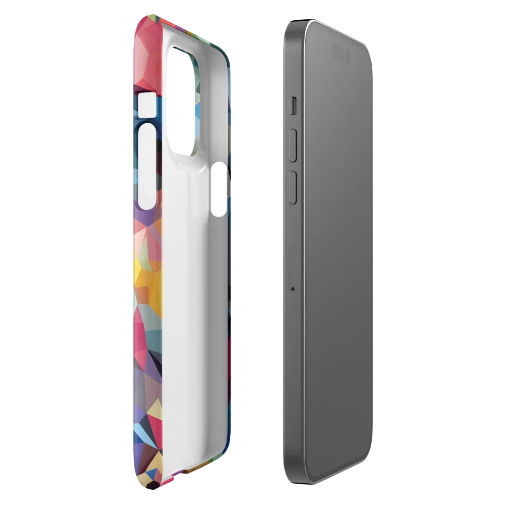 Playful Geometry: The Bear's Face | Phone Case |  14 Pro Max | Snap Case | Glossy