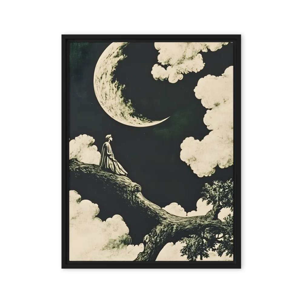 Whispers of the Moon | Canvas with Black Frame | 24″×32″