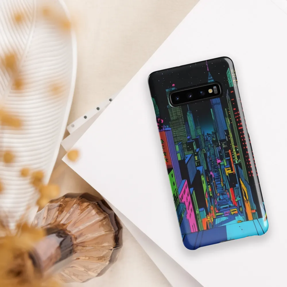 Neon Dreams of a Futuristic City | Phone Case |  S10 Plus | Snap Case | Glossy