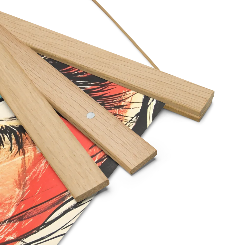 Gaze of Emotion | Poster With Oak Wood Hanger | 10″×10″