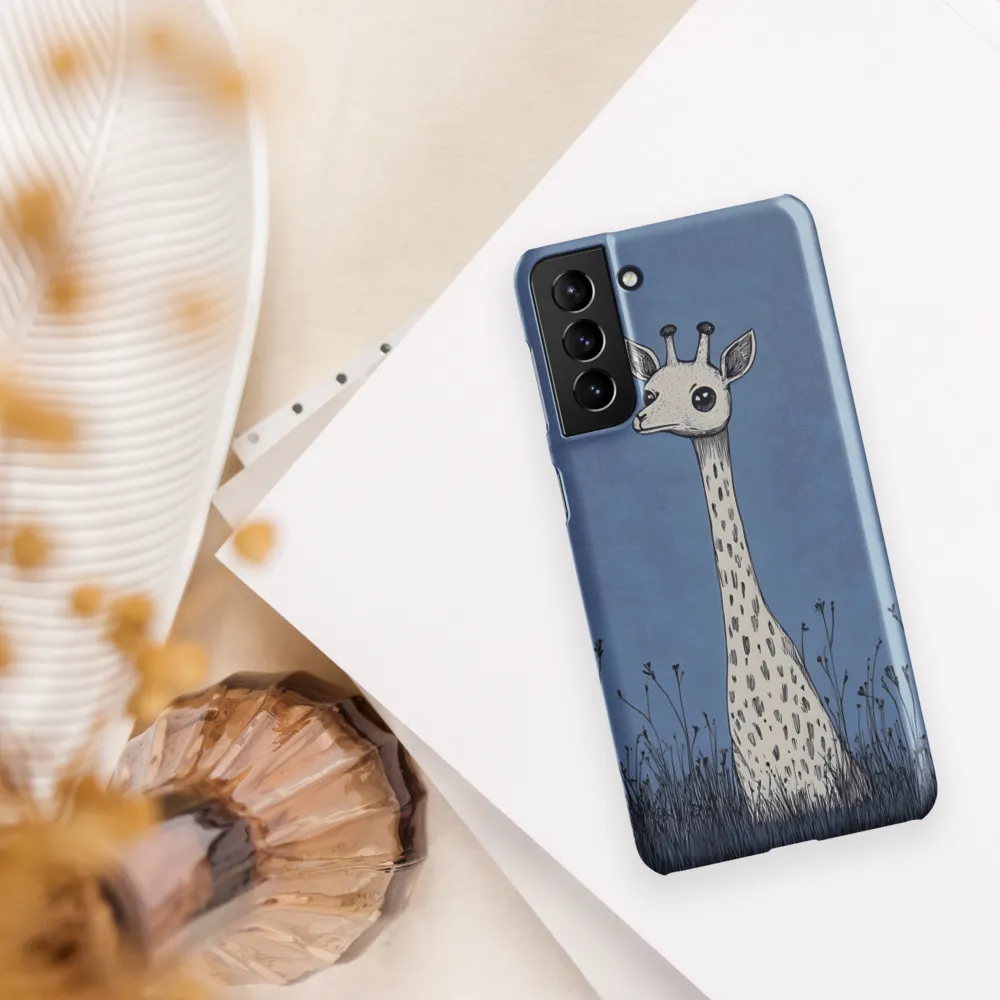 Whimsical Giraffe in Blue