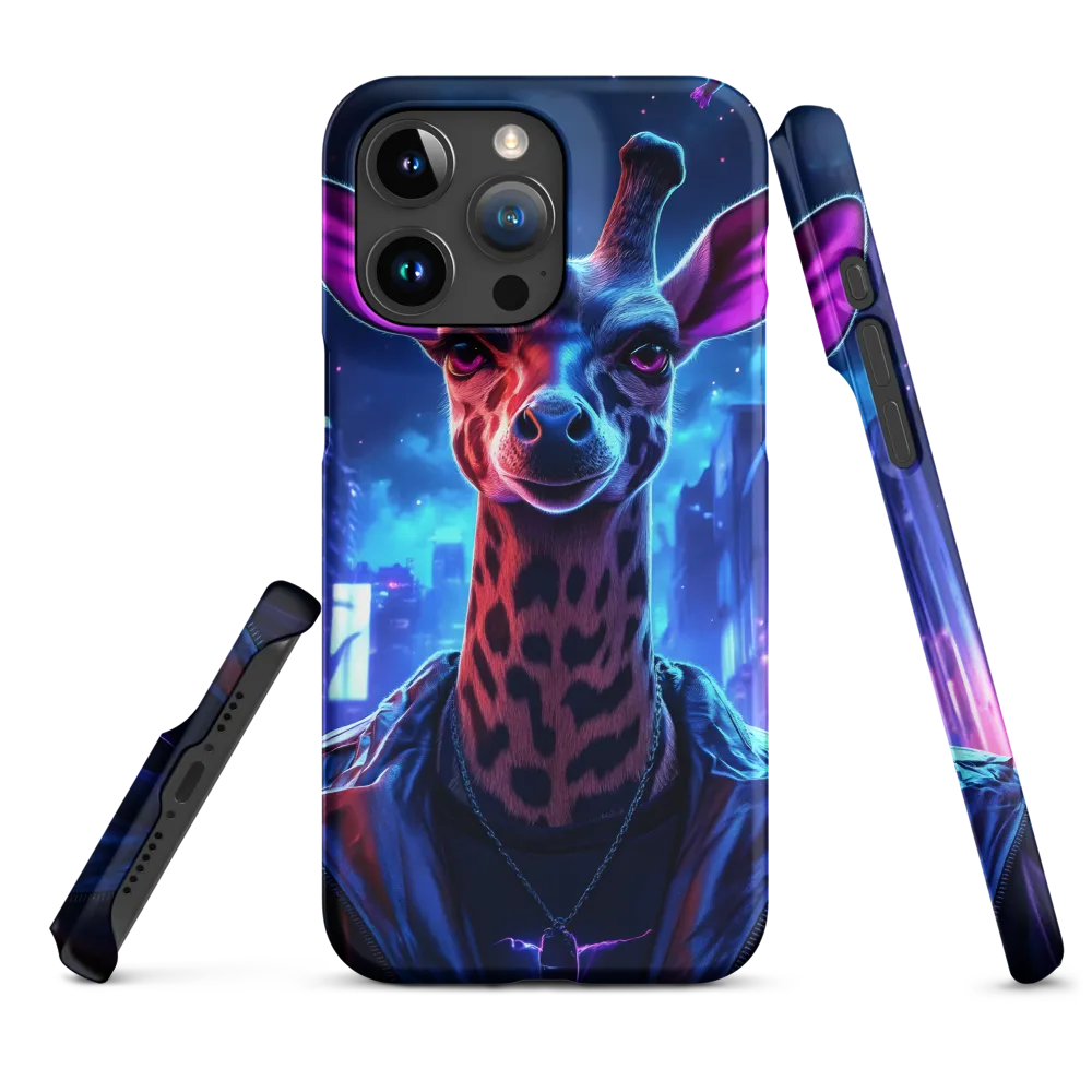 Urban Giraffe: A Neon Fantasy | Phone Case |  15 Pro Max | Snap Case | Matte
