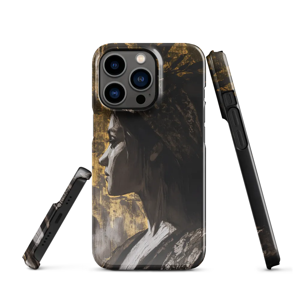 Golden Elegance: A Modern Profile Portrait
