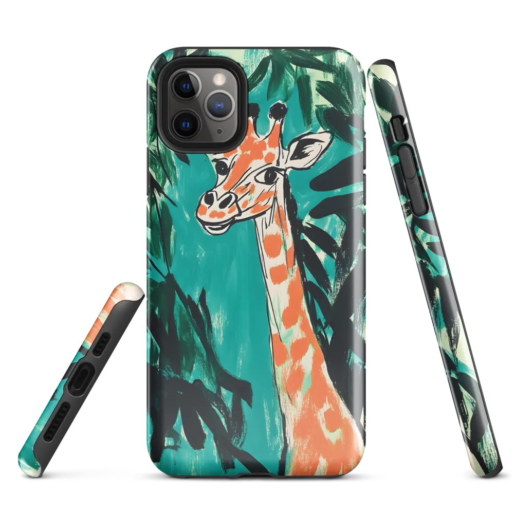 Curious Giraffe in Lush Greenery | Phone Case |  11 Pro Max | Tough Case | Glossy