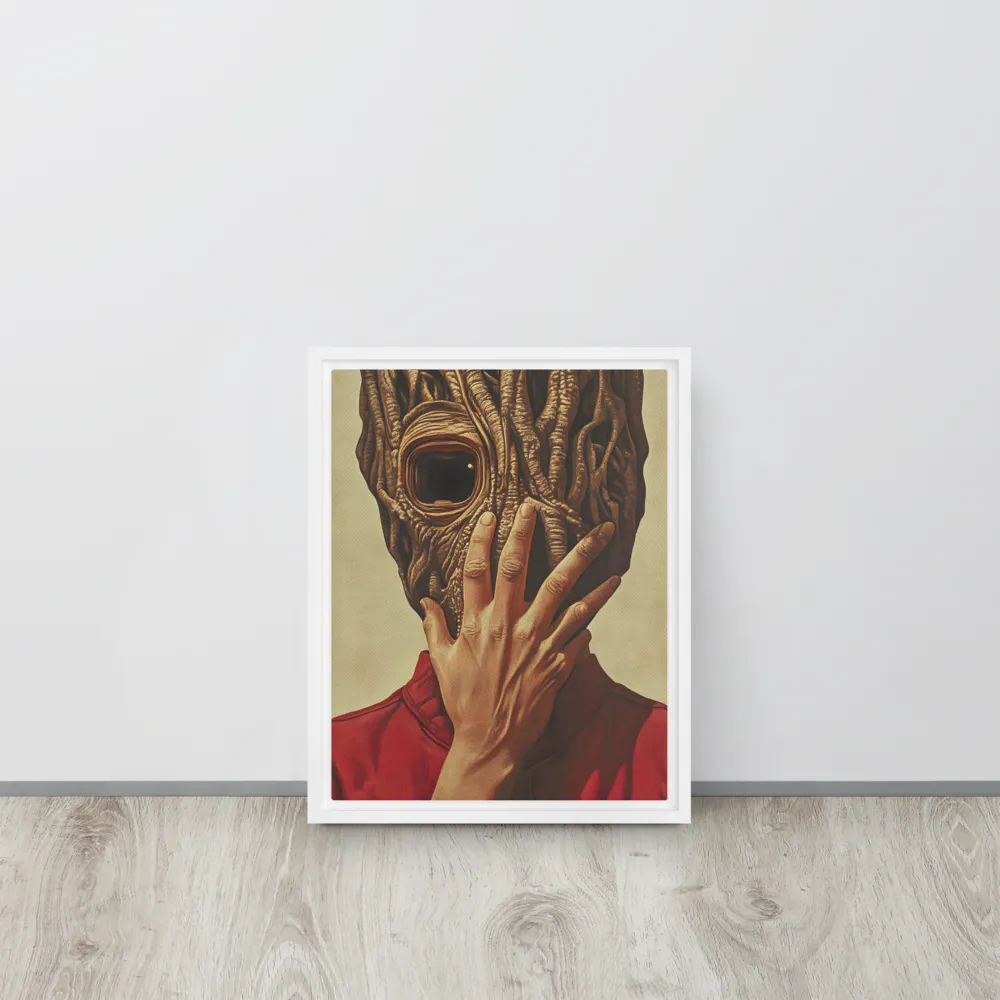 The Mask of Roots | Canvas with White Frame | 11″×14″