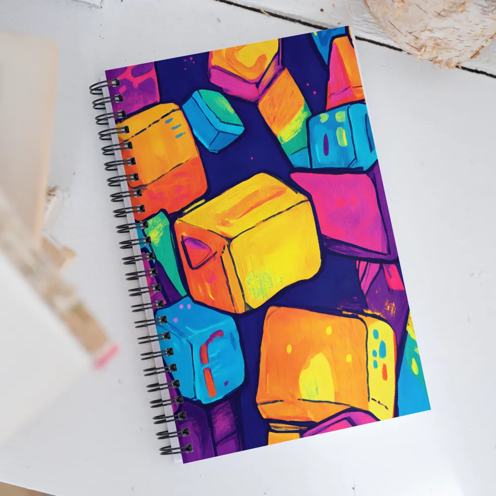 Vibrant Shapes of Joy | Spiral Notebook