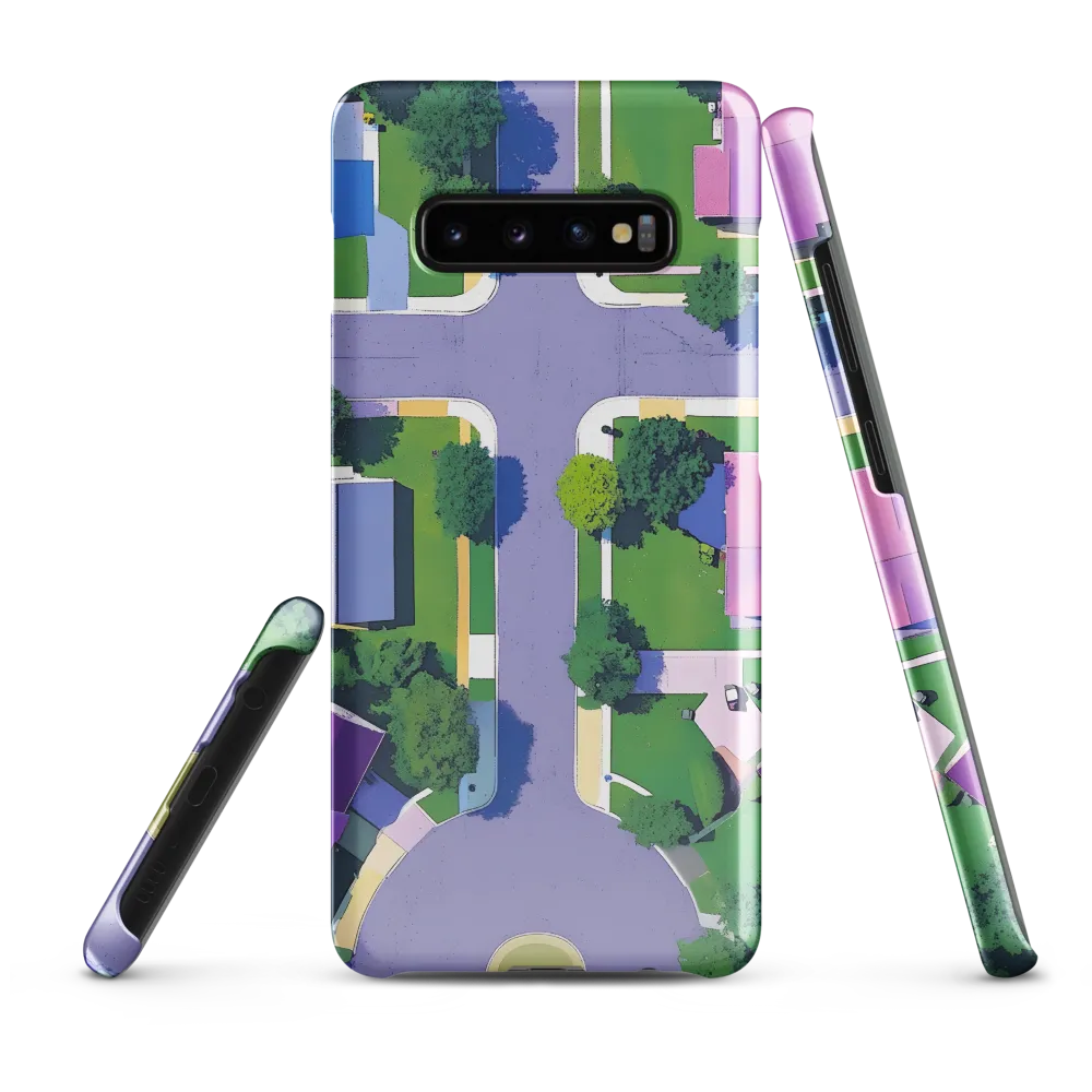 Aerial Harmony: Suburban Crossroads | Phone Case |  S10 Plus | Snap Case | Glossy