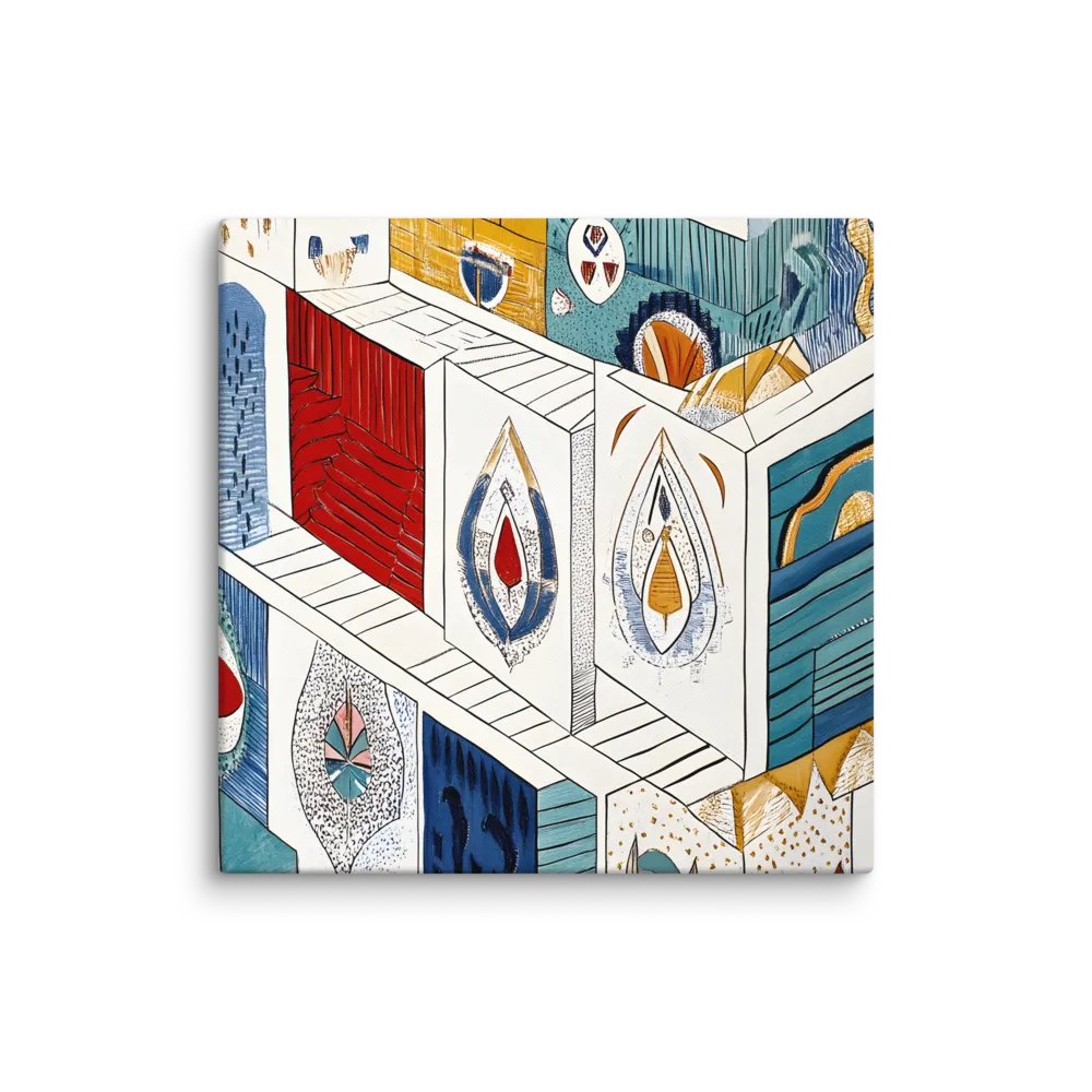 Symphony of Geometric Harmony | Canvas | 18″×18″