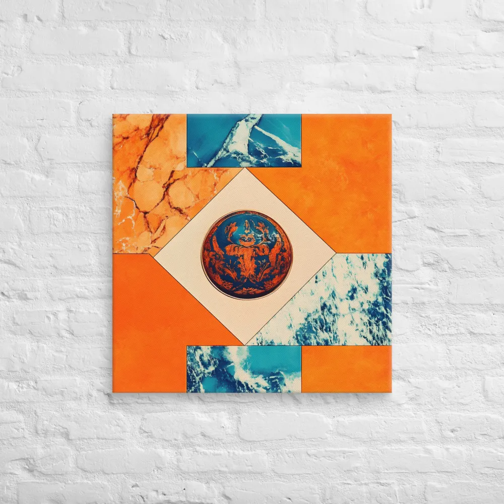 Harmonious Encounters: Abstract Geometry | Canvas | 26″×26″