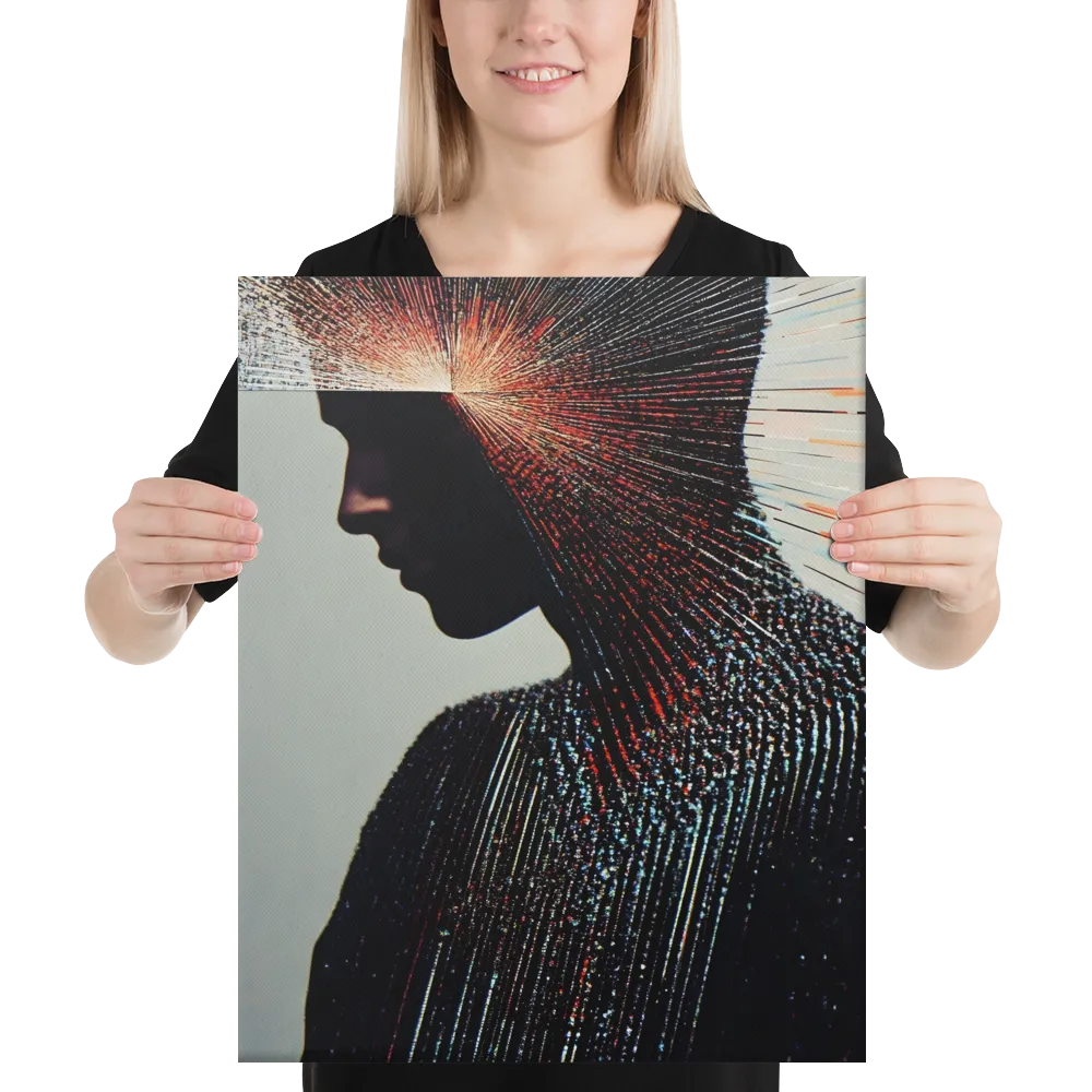 Radiant Reflection: An Abstract Journey of Thought | Canvas | 16″×20″