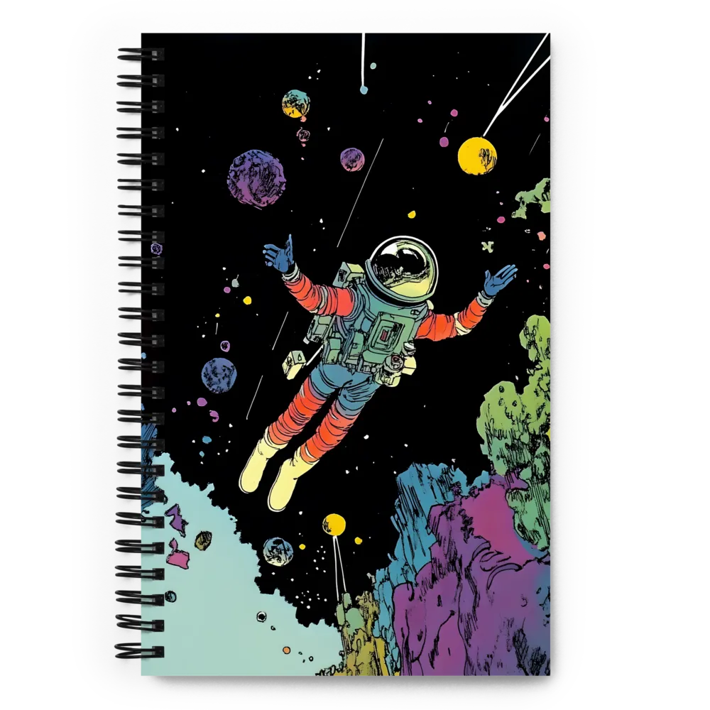 Celestial Voyage: The Astronaut's Journey | Spiral Notebook