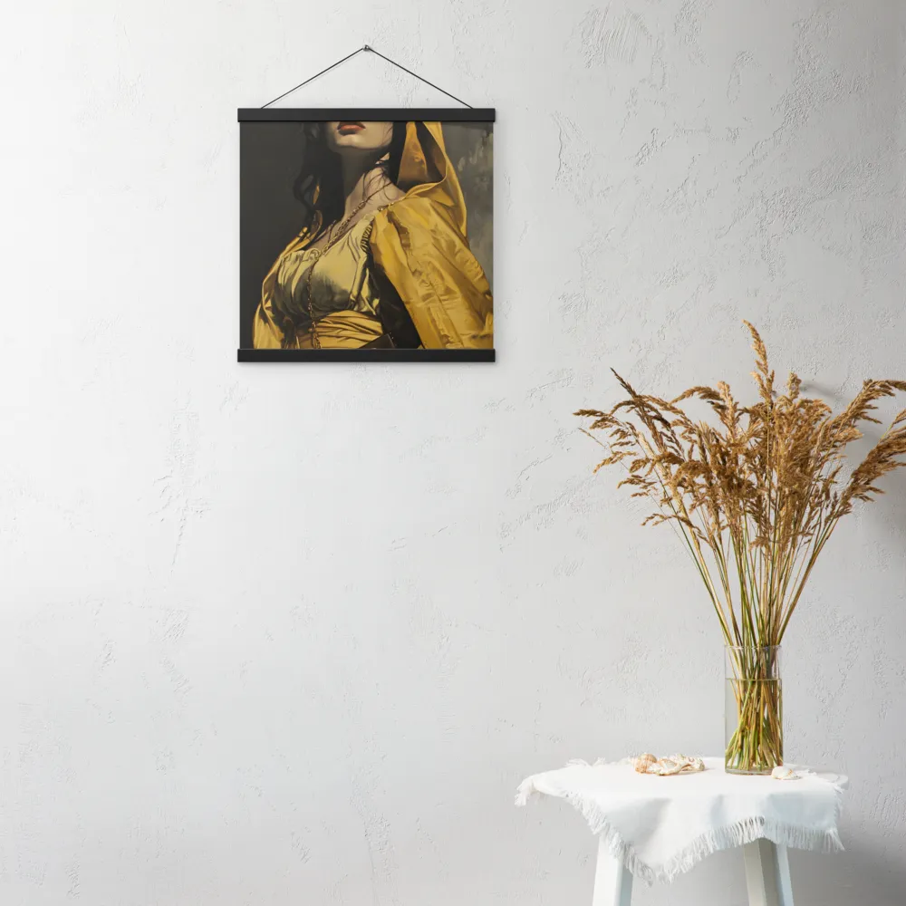 Veiled Confidence | Poster With Black Wood Hanger | 16″×16″
