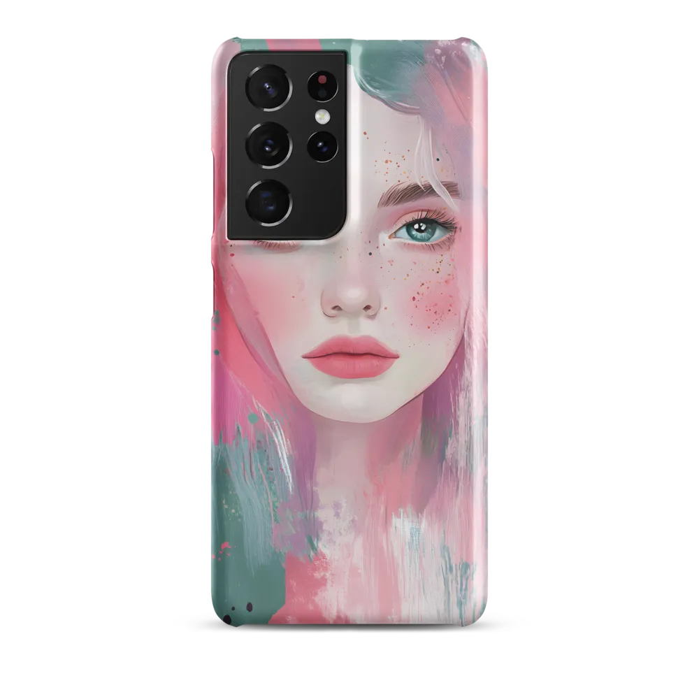 Dreamy Serenity: A Contemporary Portrait | Phone Case |  S21 Ultra | Snap Case | Matte