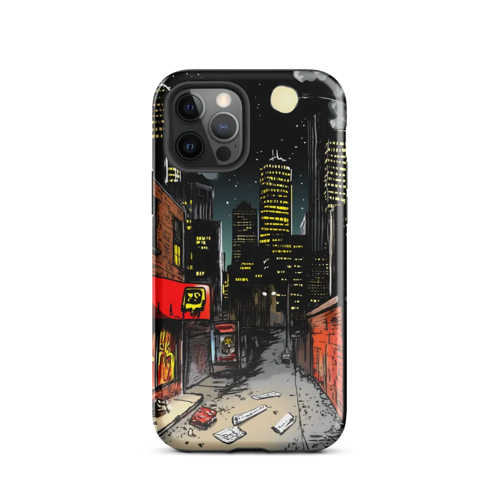 Nocturnal Cityscape: The Hidden Alley | Phone Case |  12 Pro | Tough Case | Glossy