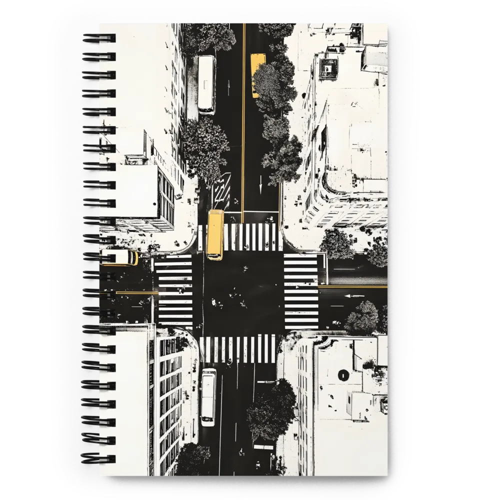 Urban Intersection: A Bird’s-Eye Perspective | Spiral Notebook