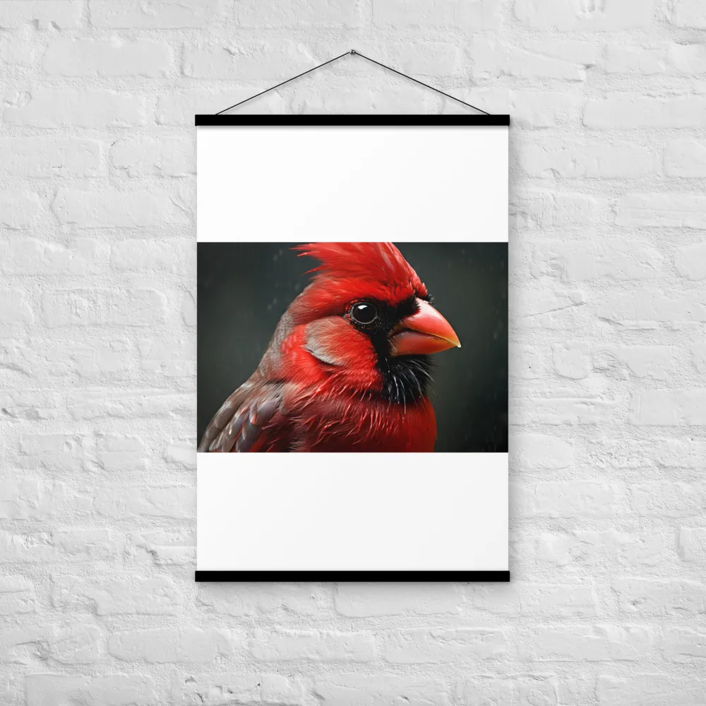 The Bold Cardinal | Poster With Black Wood Hanger | 24″×36″