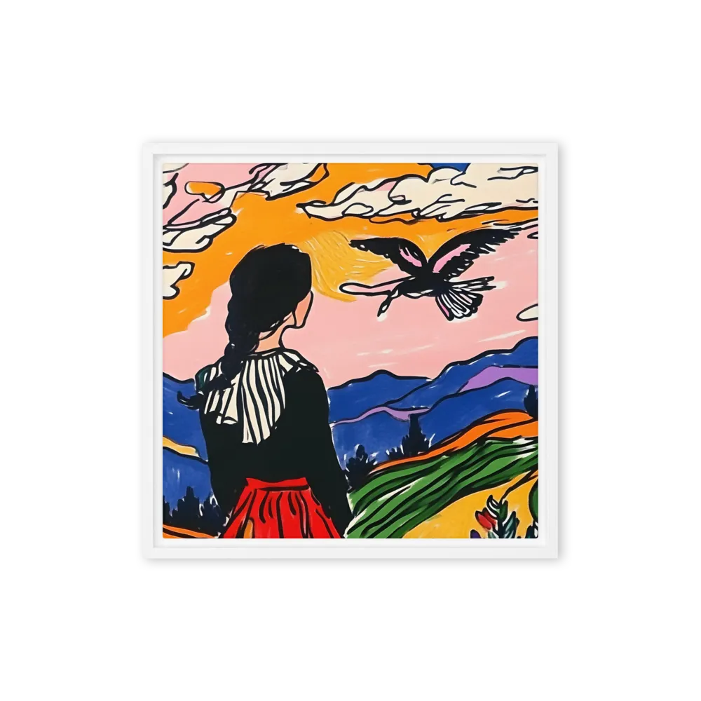 A Journey into Freedom | Canvas with White Frame | 16″×16″