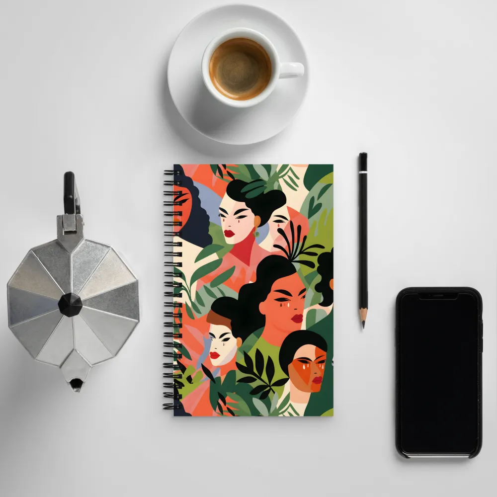 Harmony of Nature and Femininity | Spiral Notebook