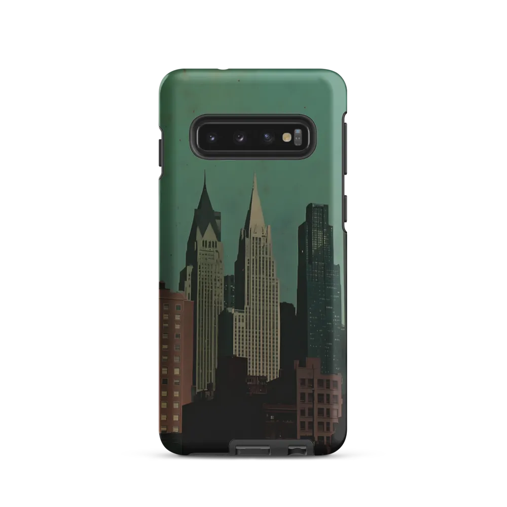 Urban Nostalgia: A Retro Cityscape | Phone Case |  S10 | Tough Case | Matte
