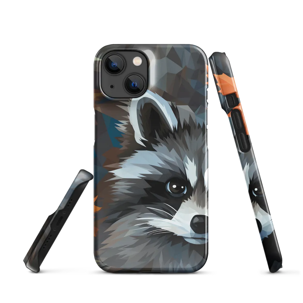 Whispers of Autumn: The Raccoon's Gaze | Phone Case |  14 | Snap Case | Glossy