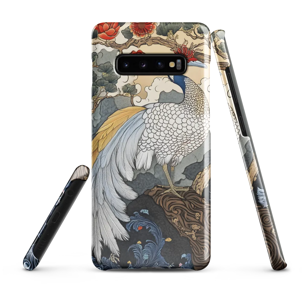 Majestic Serenity: The Ethereal Peacock | Phone Case |  S10 Plus | Snap Case | Glossy