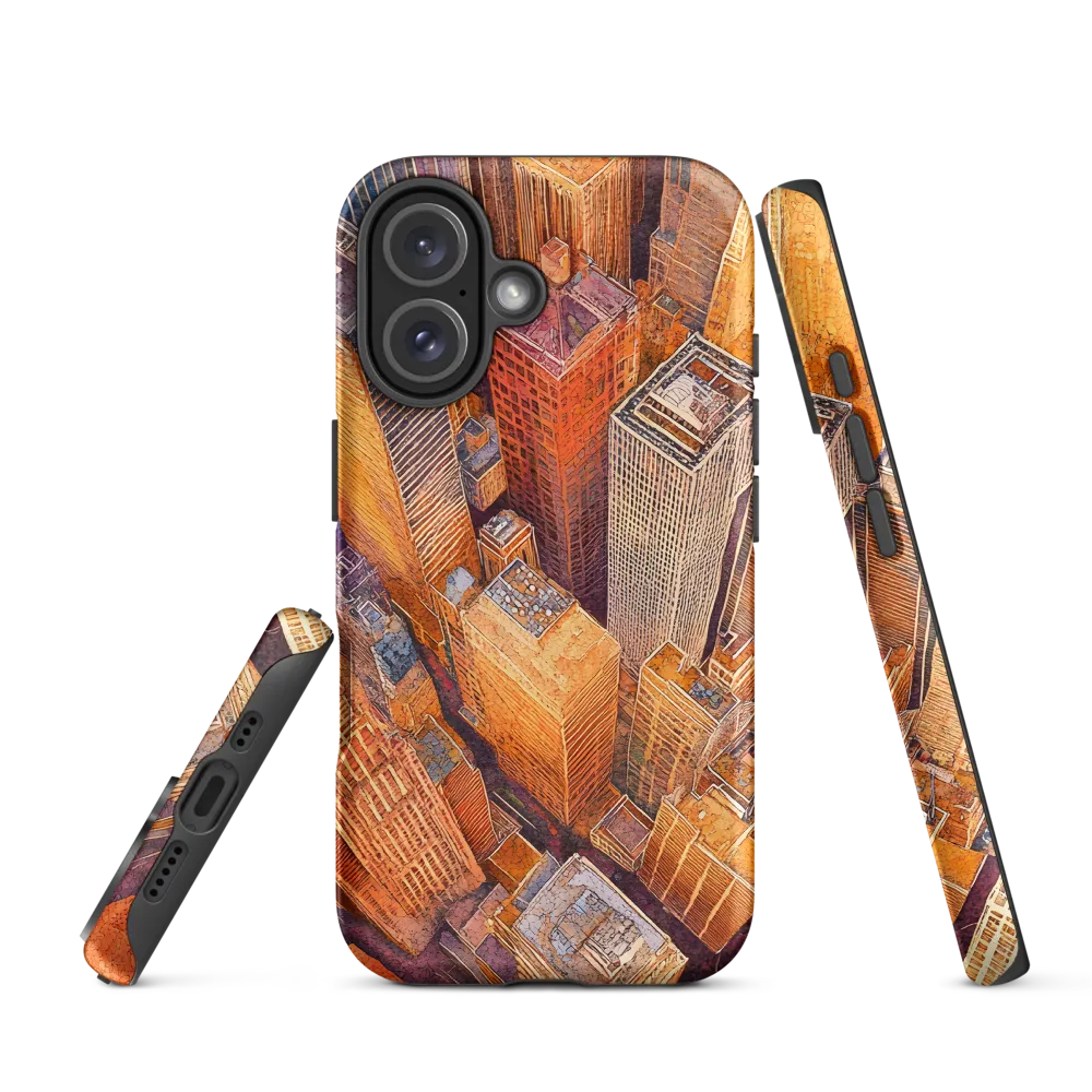 Urban Symphony in Orange and Purple | Phone Case