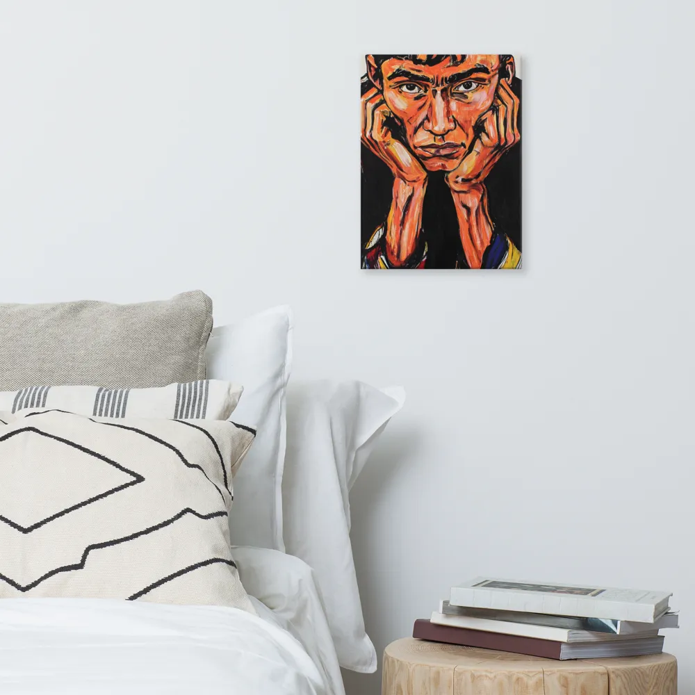 Contemplative Intensity: An Expressionist Portrait