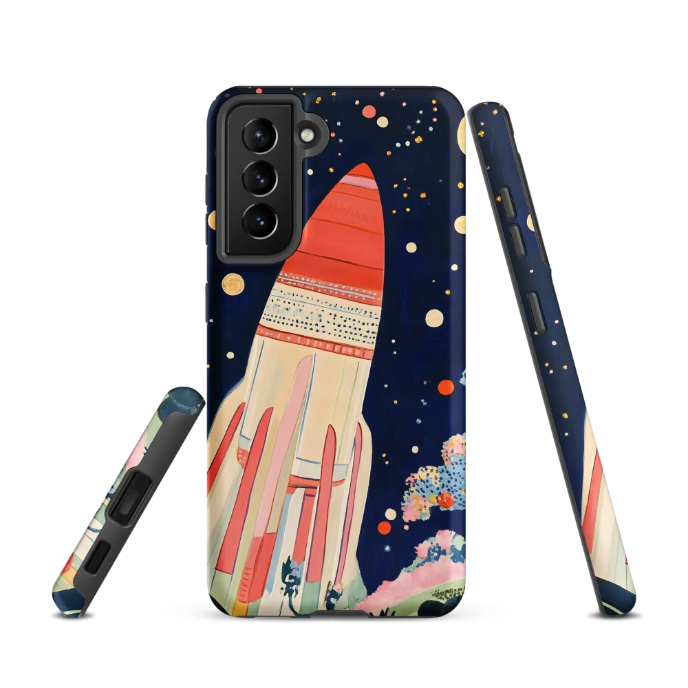 Cosmic Dreams: The Rocket's Journey | Phone Case |  S21 | Tough Case | Matte