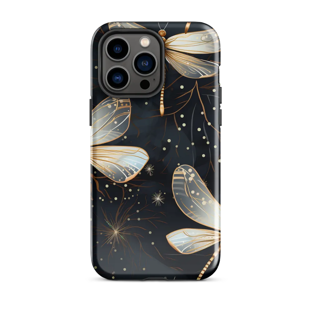 Ethereal Dance: Dragonflies in a Midnight Garden