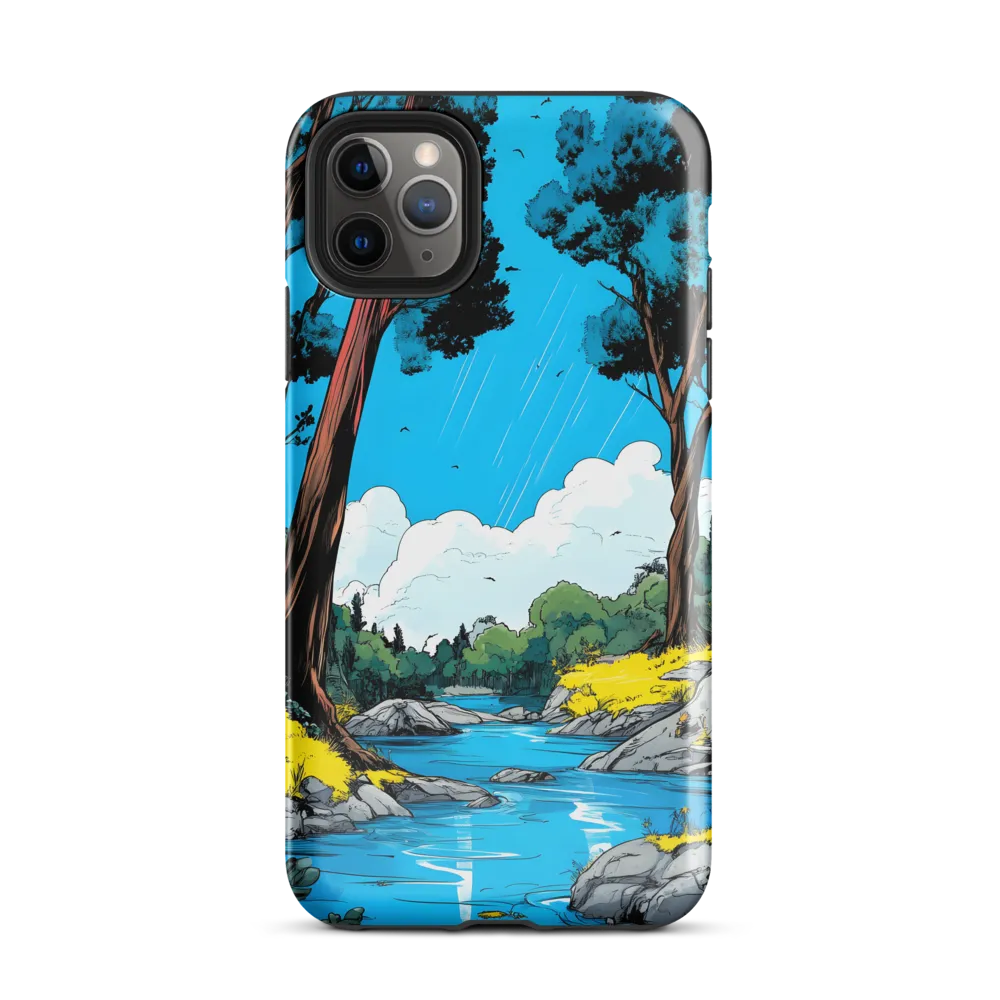 Tranquil River in a Comic Landscape | Phone Case |  11 Pro Max | Tough Case | Glossy