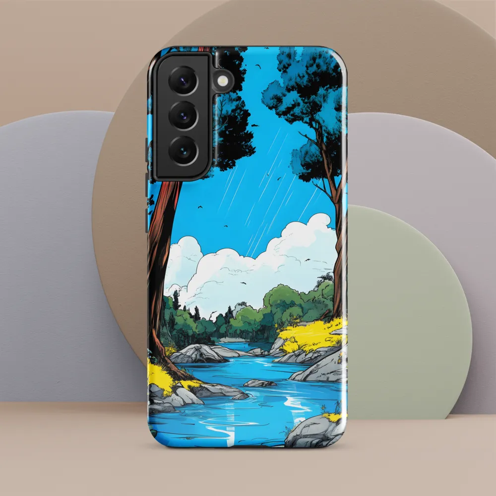 Tranquil River in a Comic Landscape