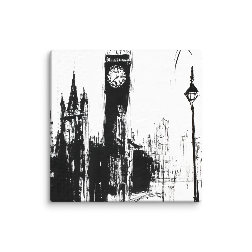 Clock Tower in Motion | Canvas | 24″×24″