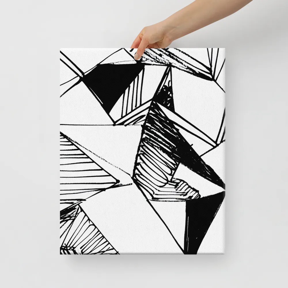 Dynamic Geometry in Ink | Canvas | 16″×20″