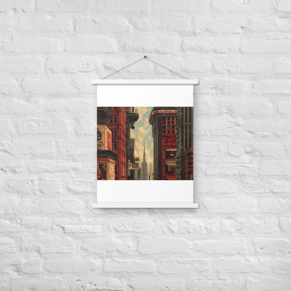 A Glimpse of Tomorrow: Urban Ambition | Poster With White Wood Hanger | 18″×24″