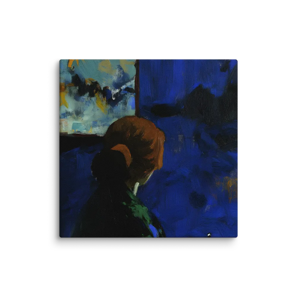 Contemplation Under the Night Sky | Canvas | 14″×14″