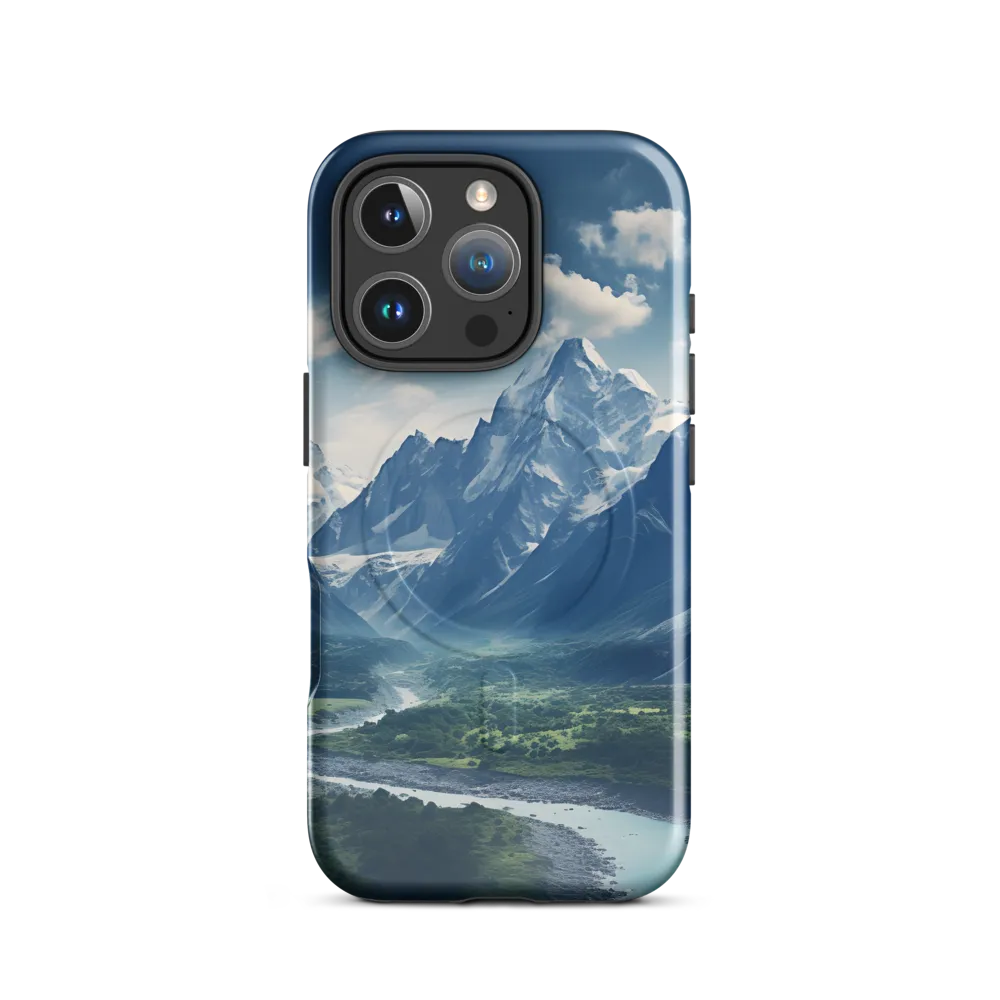 Majestic Serenity: A Landscape of Mountains and Rivers | Phone Case |  16 Pro | MagSafe® Tough Case | Glossy